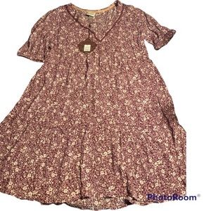 NWT Knox Rose short sleeve babydoll style floral dress